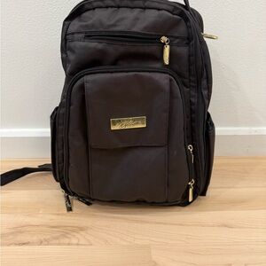 Ju-Ju-Be Brown Backpack with Gold Accents